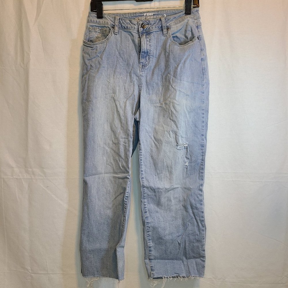 HT Denim Ultra Hi-Rise Crop Flared Jeans